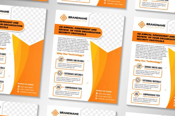 An Annual Vertical Flyer for Print Templates and Graphics
