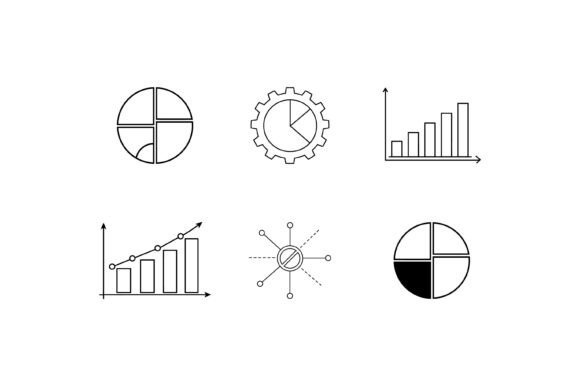 Business Data Analytics Icon SVG Bundle for Crafts and Graphics