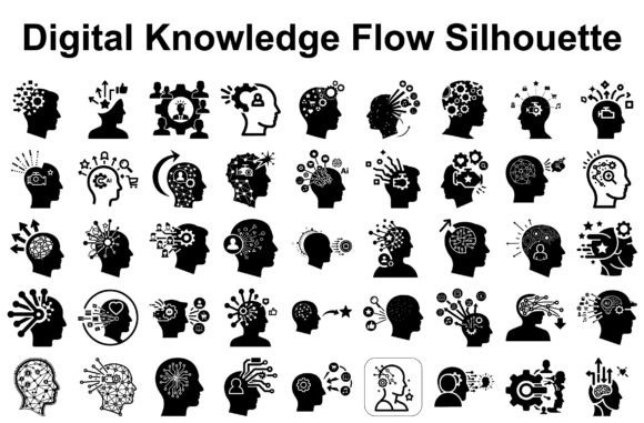 Digital Knowledge Silhouettes: A Versatile Graphics Bundle for Creative Sellers