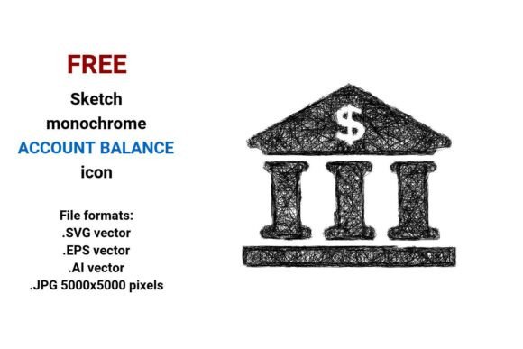 FREE Sketch Account Balance Icon for Graphics and Freebies