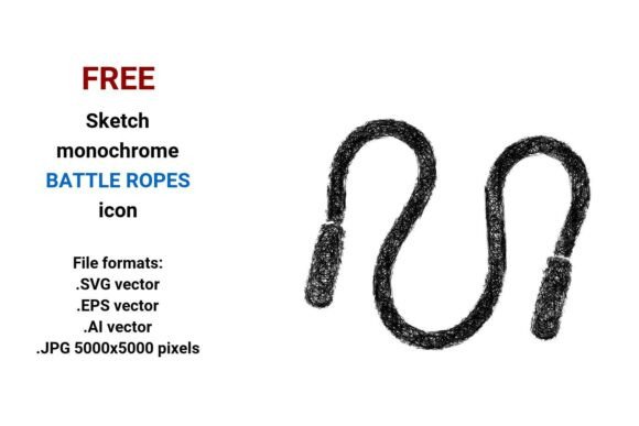 FREE Sketch Battle Ropes Icon for Graphics and Freebies