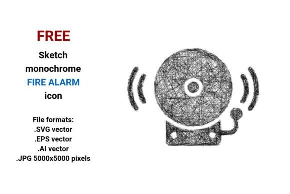 FREE Sketch Fire Alarm Icon Review for Embroidery Projects