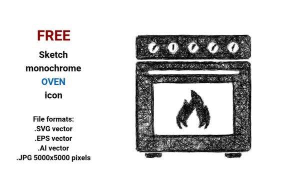 FREE Sketch Oven Icon for Graphics and Freebies