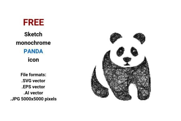 FREE Sketch Panda Icon for Blog Graphics and Freebies