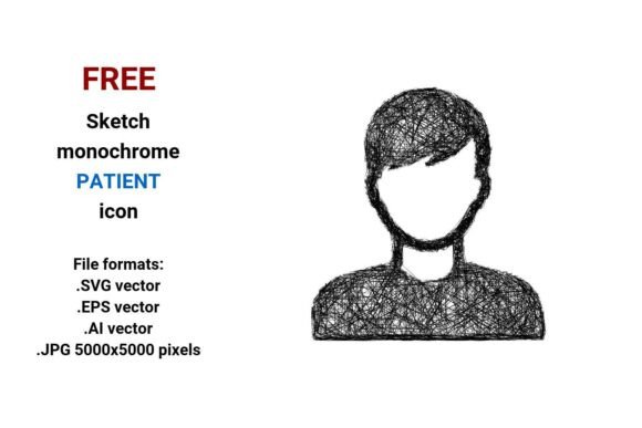 FREE Sketch Patient Icon for Small Business Graphics