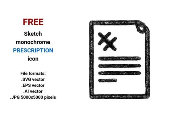 FREE Sketch Prescription Icon - A Versatile Graphic Freebie for Content Creators