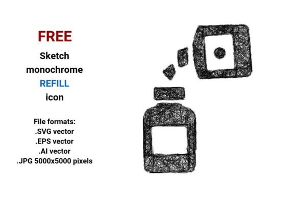 FREE Sketch Refill Icon for Graphics and Freebies