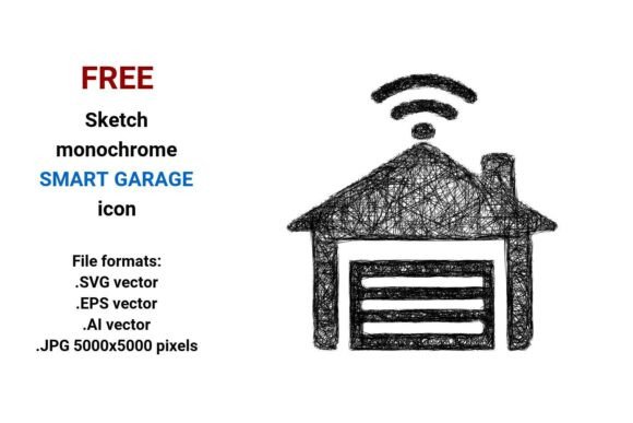 FREE Sketch Smart Garage Icon for Graphics & Freebies