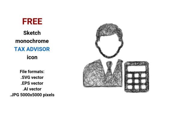 FREE Sketch Tax Advisor Icon - A Graphic Freebie for Design Projects