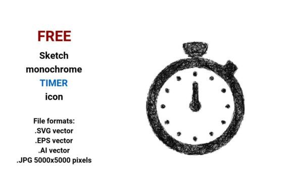 FREE Sketch Timer Icon for Graphics and Freebies