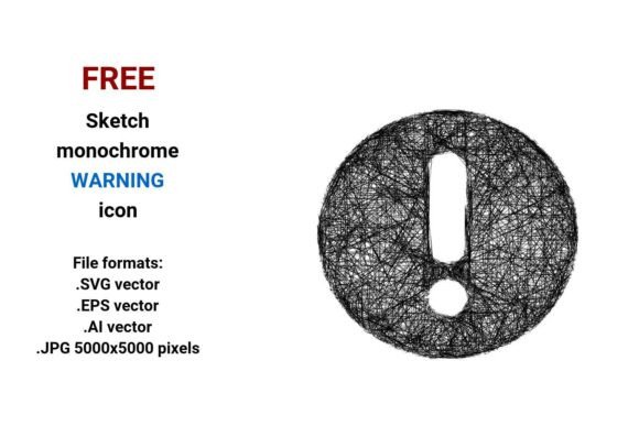 FREE Sketch Warning Icon for Graphics and Freebies