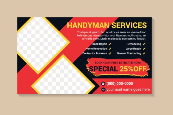 Handyman Services Horizontal Banner Review