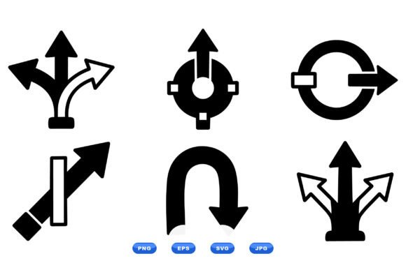 Navigation Arrow Icon Set for Graphics and Crafts