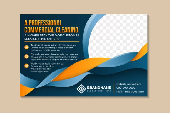 Professional Commercial Horizontal Flyer for Print Templates and Graphics